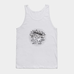 Black and White LINE ART LOGO Tank Top